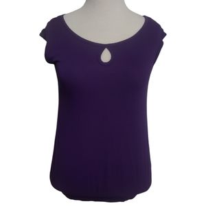 SoSik Purple Flirty Back Top